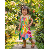 Hand Painted Rayon Kids Dress